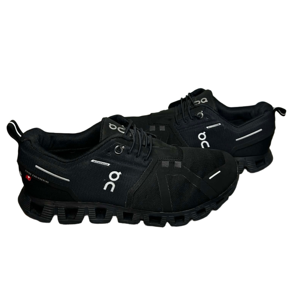 On Cloud Running Black Athletic Shoes Waterproof
